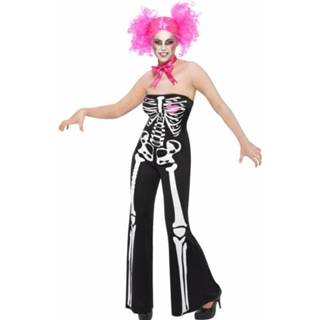 👉 Jumpsuit vrouwen Carnavalskostuum Skelet voor dames