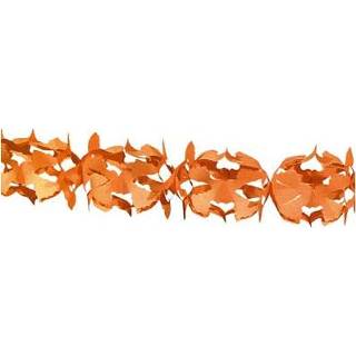 Feestslinger oranje active koningsdag feestslingers van 6 meter