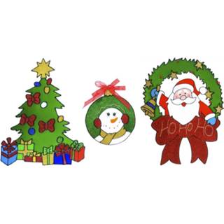 👉 Raam sticker active kinderkamer christ Kerst thema raamstickers set van 3x stuks 18 tot 30 cm