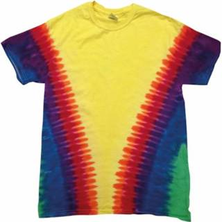 👉 Shirt katoen active volwassenen multi Hippie Sixties t-shirt rainbow