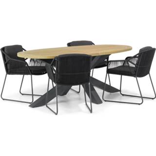 👉 Tuinset anthracite wicker dining sets grijs-antraciet Taste Athena/Brookline 200 cm ovaal 5-delig 7423604013093