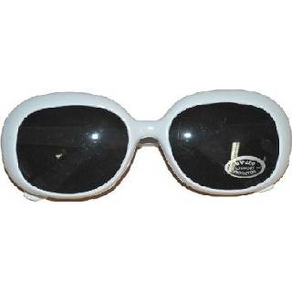 👉 Disco bril met breed wit montuur