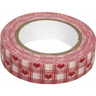 👉 Rode rood Washi tape hartjes