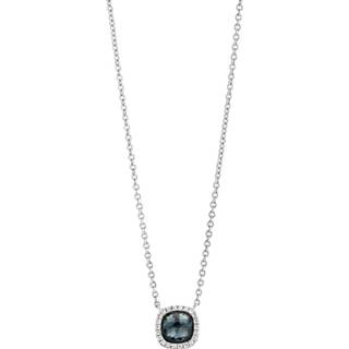 👉 Hals ketting witgouden diamant active Tirisi jewelry 18 karaats collier met hematiet en