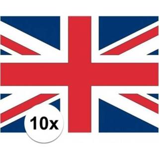 👉 10x stuks Stickers van de Engelse vlag