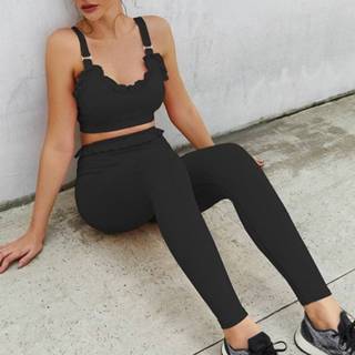 👉 Trainingspak zwart l active kleding vrouwen Dames slank heup (kleur: maat: L) 6922939148001