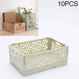 👉 10 stuks opvouwbare desktop vuilnis opbergdoos mand (roze)