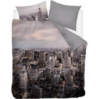 👉 Dekbedovertrek grijs flanel Snoozing Citylights - Dekbedovertrek- Lits-jumeaux 240x200/220 Cm 8719151092391