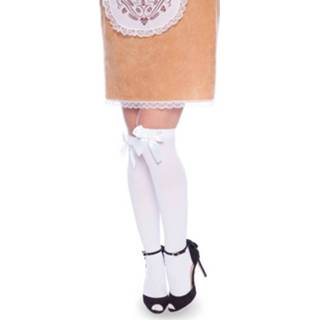 👉 Wit kunststof multikleur Tights Stay-up White With Bow 8714572635677