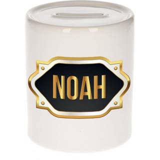 👉 Spaarpot gouden keramiek multikleur Noah Naam Cadeau Met Embleem - Kado Verjaardag/ Vaderdag/ Pensioen/ Geslaagd/ Bedankt 8720276924986