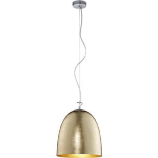 👉 Hanglamp goud aluminium XL zilverkleurig Led - Hangverlichting Trion Onutia E27 Fitting 1-lichts Ovaal Mat 6013945779744
