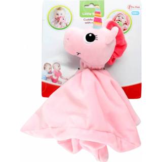 Knuffeldoek roze pluche meisjes Toi-toys Knuffeldoekje Eenhoorn 30 Cm 8719905721317