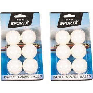 👉 Kunststof wit 12x Stuks Tafeltennis Ballen - Ping Pong Balletjes Buitenspeelgoed 8720276636803