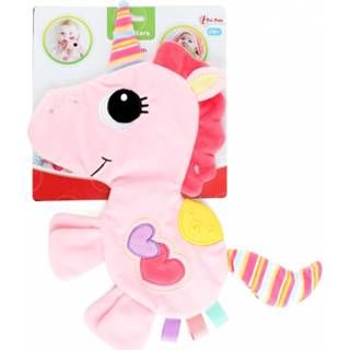 👉 Knisperdoekje roze pluche Toi-toys Eenhoorn Junior 35 Cm 8719905721331