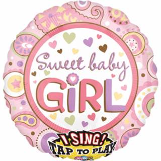 👉 Folieballon multikleur baby's meisjes Sing-a-tune Sweet Baby Girl 26635220682