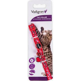 👉 Halsband Dierenbenodigdheden Vadigran Kat Charm Rood 20-30cmx10mm 5411468165746