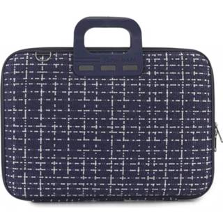 👉 Laptoptas blauw nylon Bombata 'Tweed' 15 Inch - Prato 15,6 8059395580569