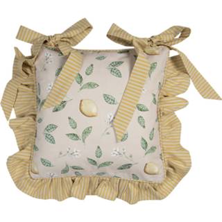 👉 Kussenhoes katoen Clayre & Eef Stoelkussen Lel25 40*40 Cm - Meerkleurig 8717459771871