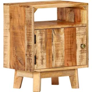 👉 Nachtkastje hout bruin mannen Vidaxl 40x30x50 Cm Ruw Mangohout 8720286052785