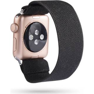 👉 Watch zwart elastisch nylon Smartphoneclip - Bandje Voor Apple 42-44mm 8720254257570