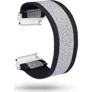Smartphoneclip - Bandje Elastisch Zwart Zilv - Voor Galaxy Watch 46mm