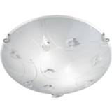 Plafondlamp wit staal glas x Trio Carbonado 30 Cm 2 E27 Staal/glas 40 Watt 4017807244922