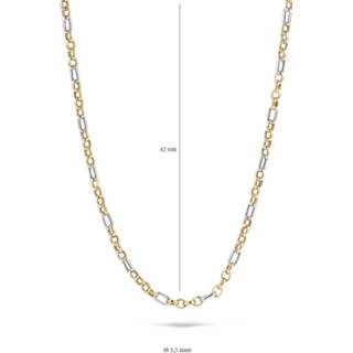 👉 Halsketting gouden active Blush 14 karaats bi-color collier 3100bgo