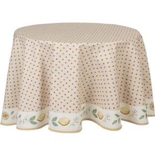 👉 Rond tafelkleed beige katoen Clayre & Eef Lel07 Ø 170 Cm - Tafellaken 8717459771840