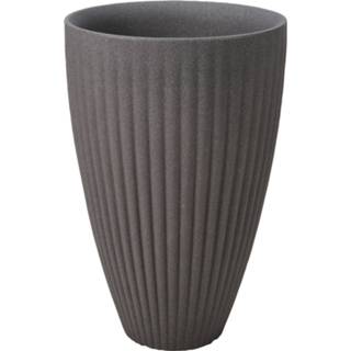 👉 Grijs polyethyleen 4goodz Bloempot Rond Voor Buiten Rome Hoog - 40x60 Cm 6013920954968