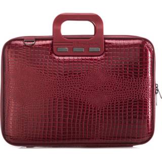 👉 Laptoptas rood kunstleder vrouwen Bombata Shiny Cocco 15 Inch - Dames 15,6