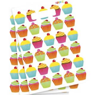 👉 Cupcake kunststof multikleur Thema Feestzakjes 12x Stuks - Snoepzakjes/uitdeelzakjes Feestartikelen Verjaardag 8720276412919