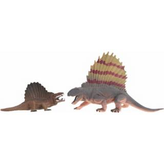 👉 Dinosaurus grijs kunststof Free And Easy Speelset Dinosaurussen Junior Grijs/oker 2-delig 8719817826360