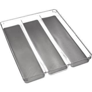 👉 Bestekbak kunststof multikleur Decopatent® 3 Vaks - Besteklade Organizer Anti Slip Inleg 6426051339366