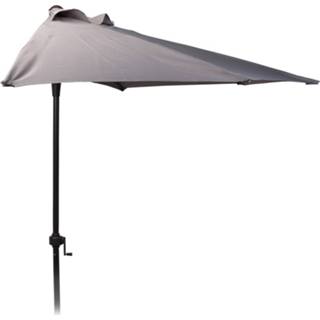 👉 Muurparasol wit polyester taupe 4gardenz Halfrond Diameter 250 Cm - 6013933152160