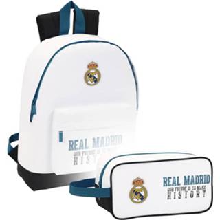 👉 Rugzak polyester wit Real Madrid Set History - En Etui 755899826285