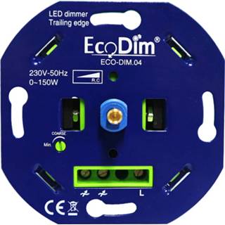 👉 Ecodim - Led Dimmer Eco-dim.04 Fase Afsnijding Rc Inbouw Enkel Knop 0-150w 8719322370716