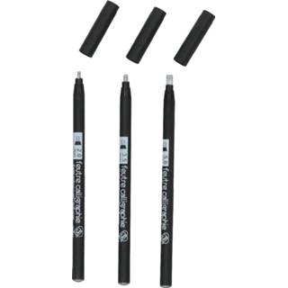 👉 Stift zilver zilverkleurig 4goodz 3-delige Set Kalligrafeer Stiften - 6013923332305