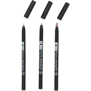 👉 Stift goudkleurig 4goodz 3-delige Set Kalligrafeer Stiften - Koperkleurig 6013917678655