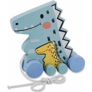 👉 Trekfiguur blauw hout Jamara Dino Junior 24 X 8,3 Cm Lichtblauw 2-delig 4042774461157