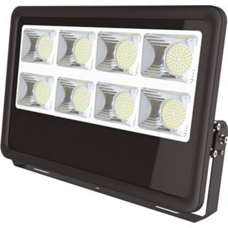 👉 Bouwlamp wit zwart Led 300 Watt - Leo Schijnwerper Helder/koud 6400k Waterdicht Ip65 Mat 6013932029012