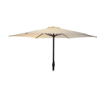 👉 Aluminium parasol polyester crème 4goodz 300 Cm Met Opdraaimechanisme - Creme 6013917622665