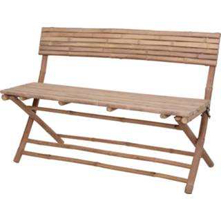 👉 Tuinbank bamboe bruin 4goodz 120x80x45cm - Voor Binnen En Buiten Gebruik 6013929962940