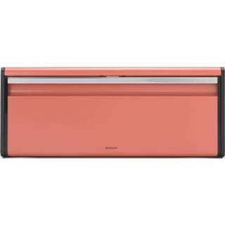 👉 Broodtrommel roze terracotta metaal Brabantia Met Klepdeksel - Pink 8710755304729