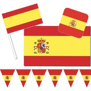 👉 Versiering pakket Feestartikelen Spanje - Landen Thema Decoratie Spaanse Vlag 8719538534339