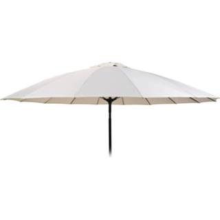 👉 Parasol aluminium polyester crème 4goodz Shanghai 270 Cm Met Opdraaimechanisme - Creme 6013933827846