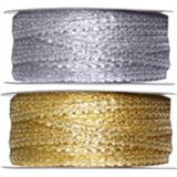 👉 Zilver goud multikleur 2x Hobby/decoratie Metallic En Sierlinten 3 Mm X 25 Meter 8720276795975