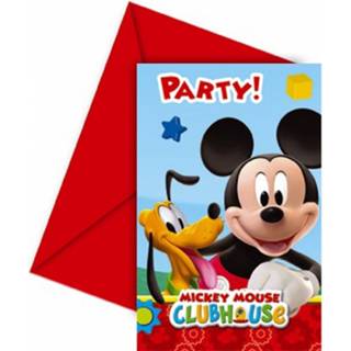 👉 Multikleur Mickey Mouse Clubhuis Uitnodigingen - 6 Stuks 5201184815137