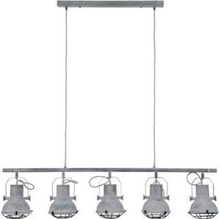 👉 Hanglamp metaal grijs Dimehouse Industrieel Gaffney - Betonlook 5-lichts 8719632479123