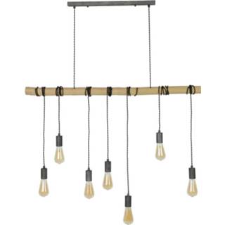 👉 Industriële hanglamp bamboe hout Livin24 Flo 7-lichts 8719956404214