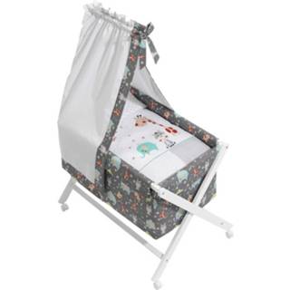 👉 Grijs hout Interbaby Wieg Jungle 90 X 55 Cm Donkergrijs 6-delig 8435440314998